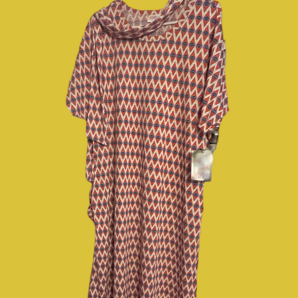 luluroe Dresses & Skirts - LuluRoe Geometric Patterned Dress with  tie belt NWT XL